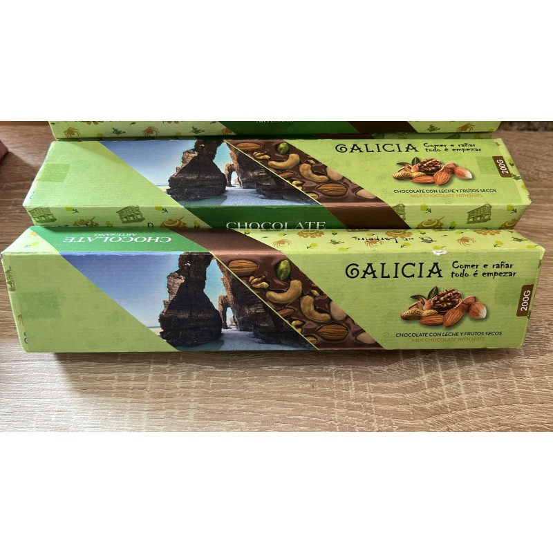 Lingote Galicia Choco Frutos Secos 200 gr