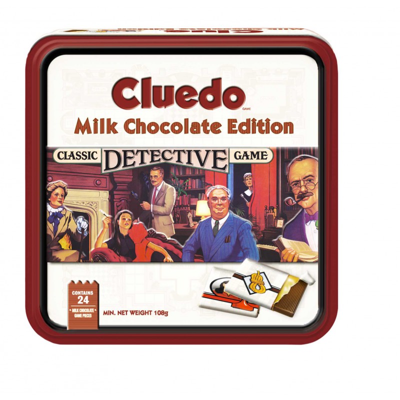 Lata juego chocolate con leche 'Cluedo' 108g